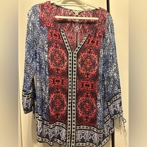 Lucky Brand Printed Blouse